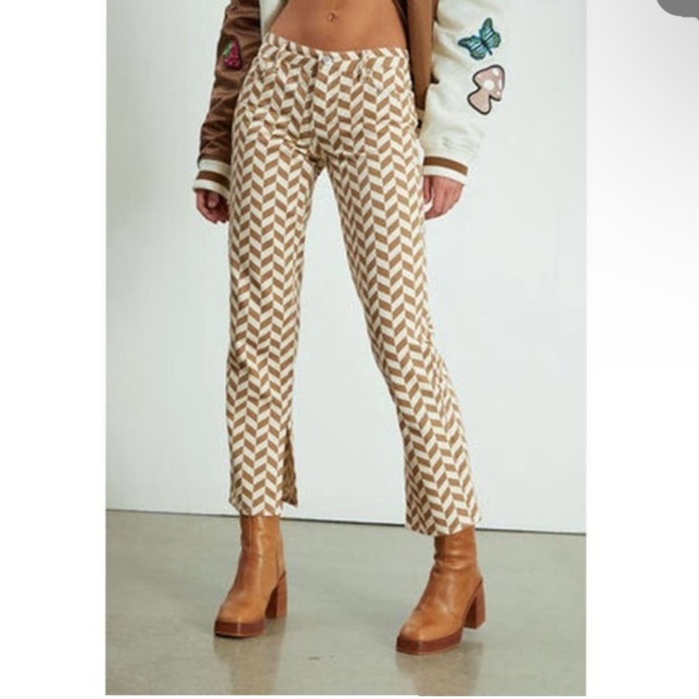 PacSun Brown Chevron Low Rise
Straight‎ Leg Jeans